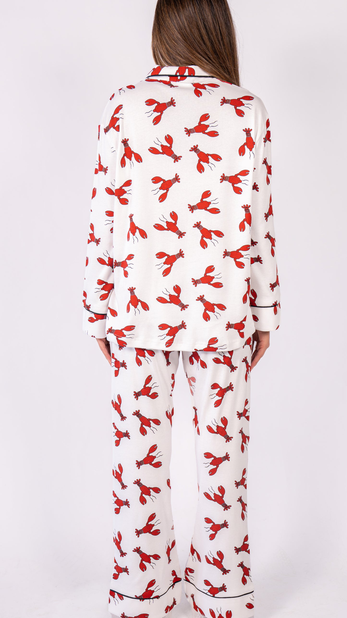 Print Parade Long Sleeve Pyjama Set - Lobster