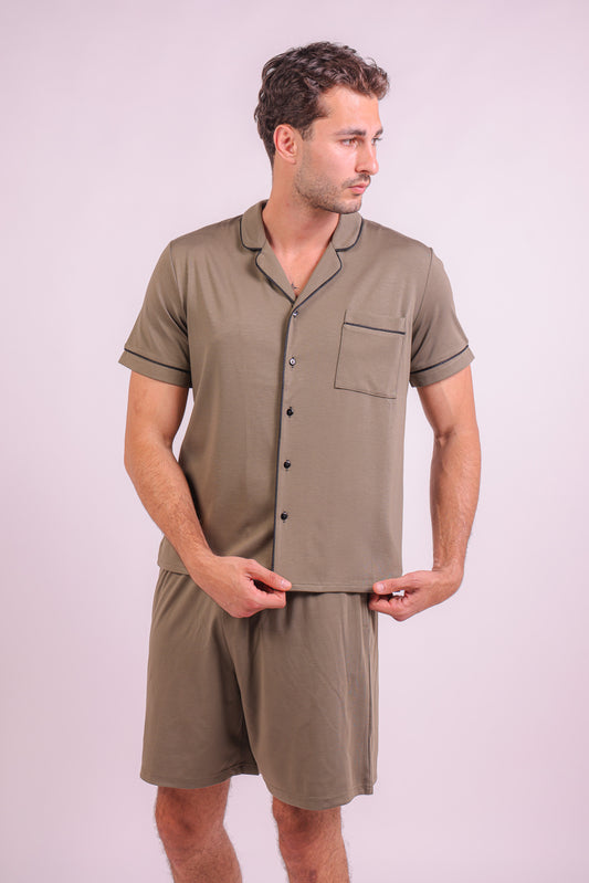 The Collar Club Loungewear Set - Army Green
